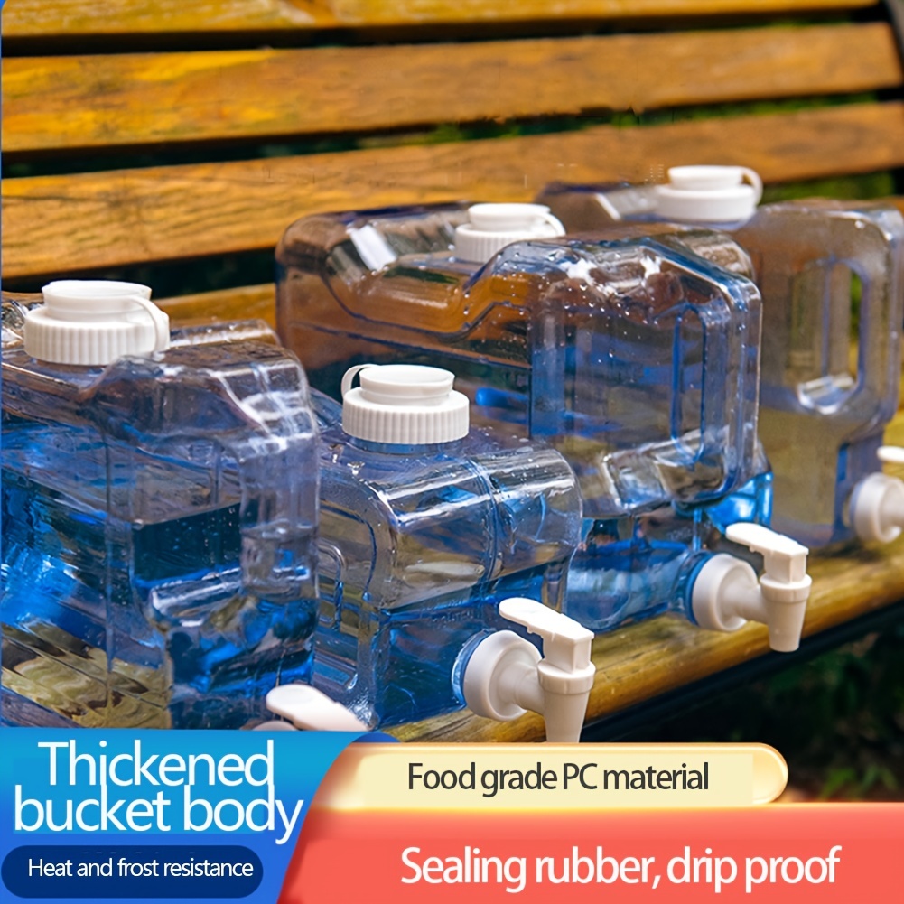 Water Container With Faucet, Portable Large Capacity Water Storage Jug,  Suitable For Outdoor Hiking Emergency Survival Camping - Temu
