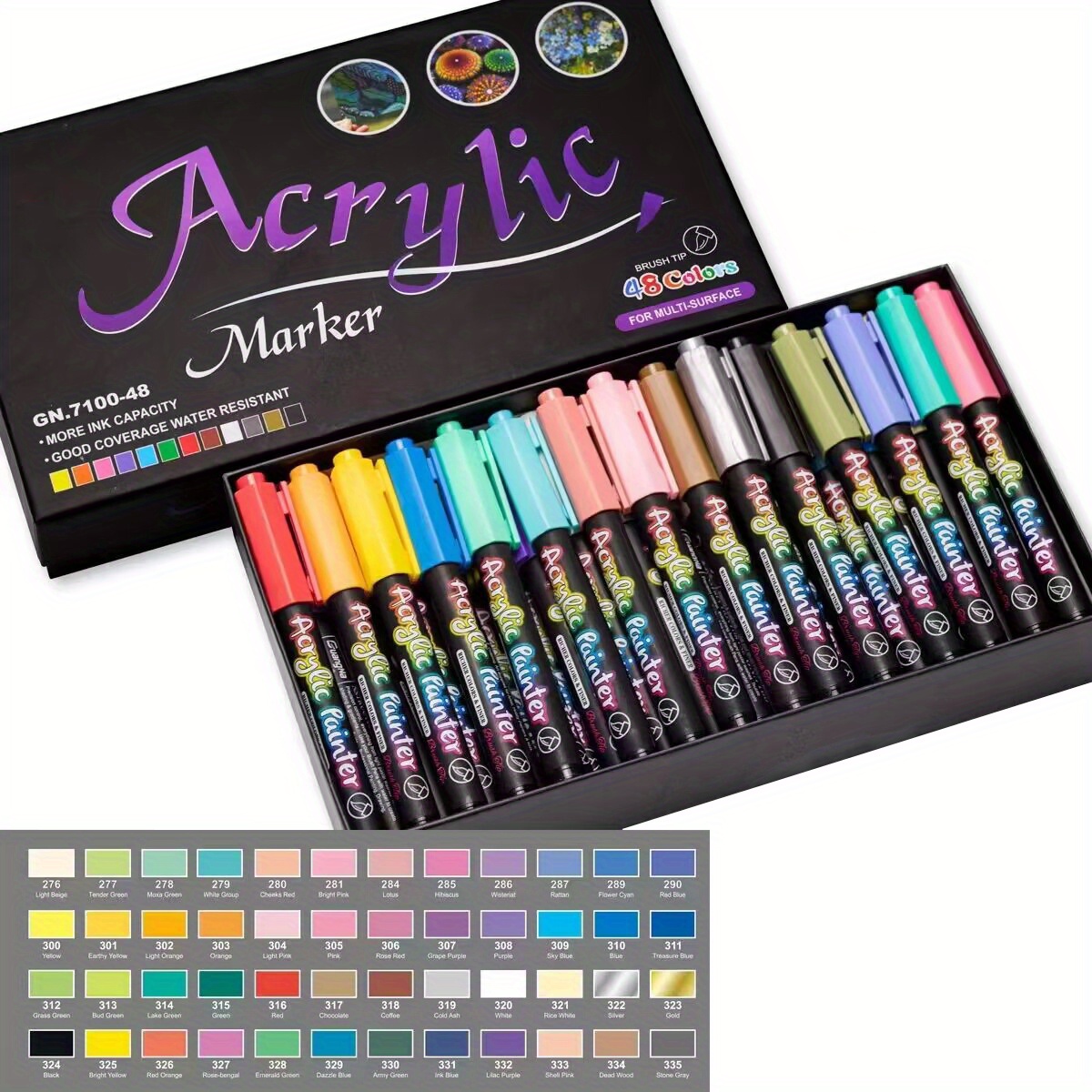 Acrylic Paint Pen Set 60 color Acrylic Paint Marker Pen - Temu
