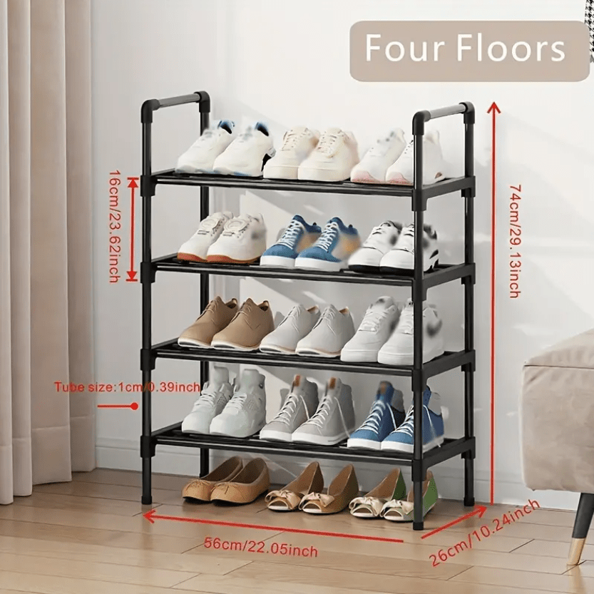 8-Layer Shoes Storage Rack Floor Standing Shelf for Doorway Corridor Bathroom