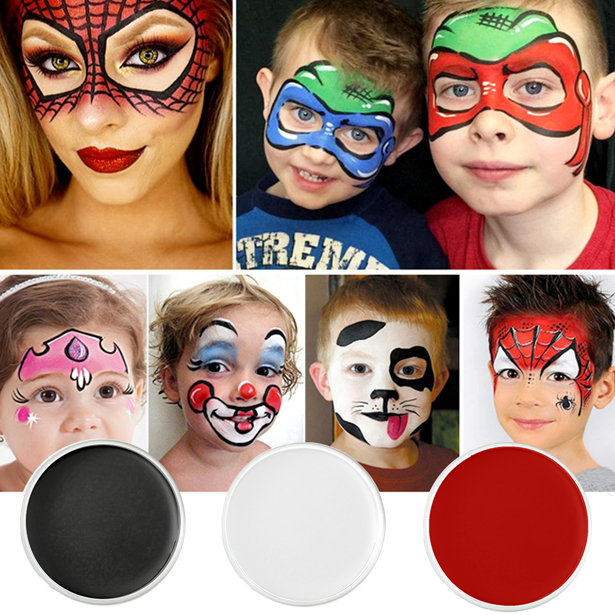 red white and blue face paint ideas
