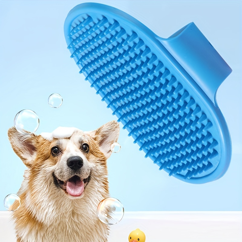 Pet Shampoo Brushes Silicone Massage Rubber Bathing Combs - Temu United
