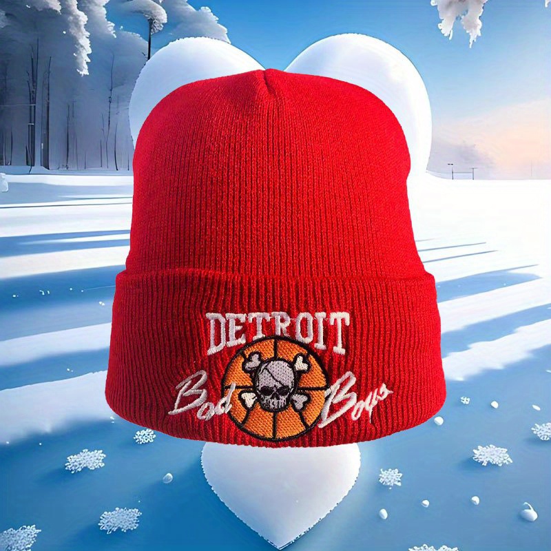 Detroit Red Wings Logo Stitched Knit Beanies- (01)