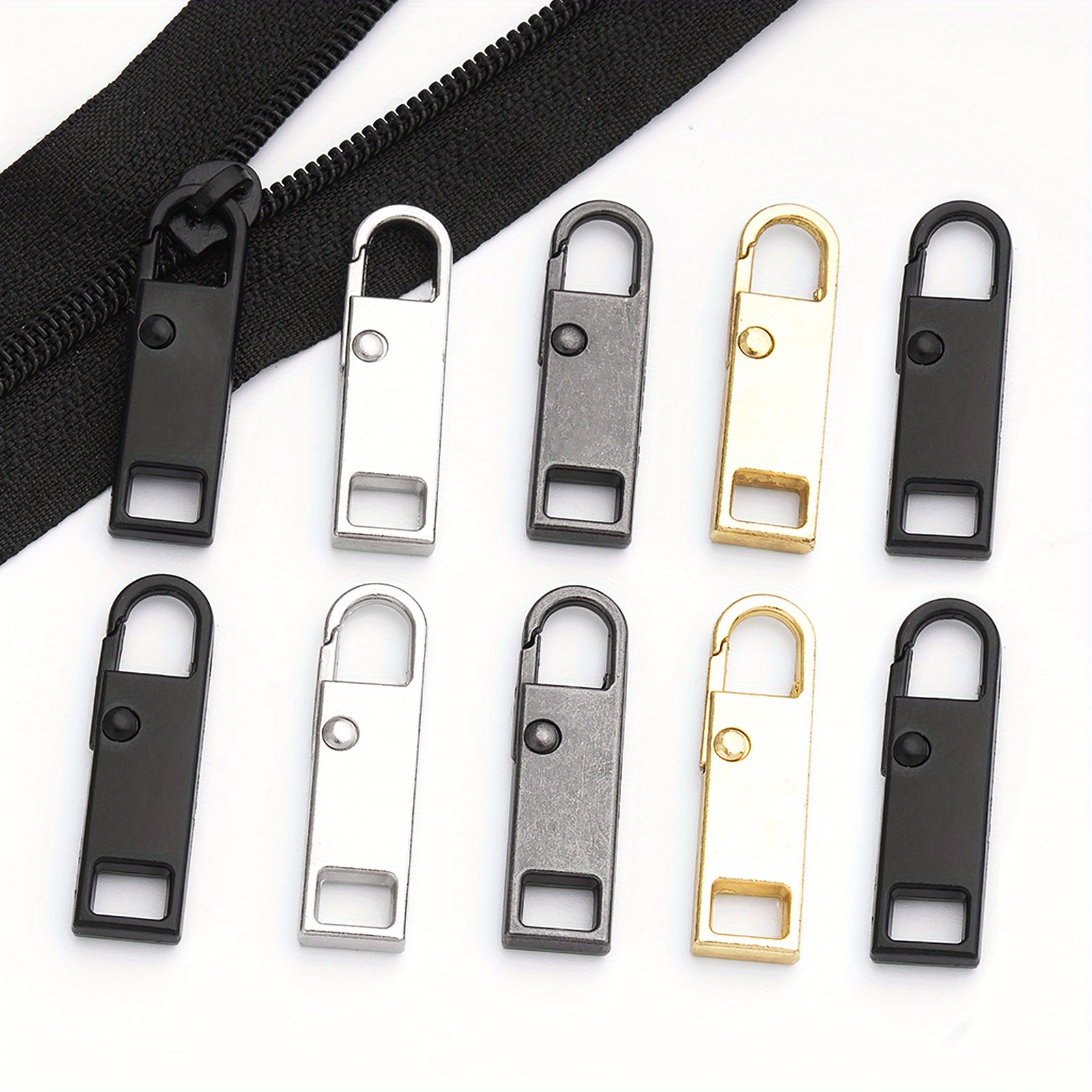5pcs/pack Tool-Free Detachable Zipper Pull Replacement Zipper Pull Puller Zipper  Repair Kits Clothing Zip