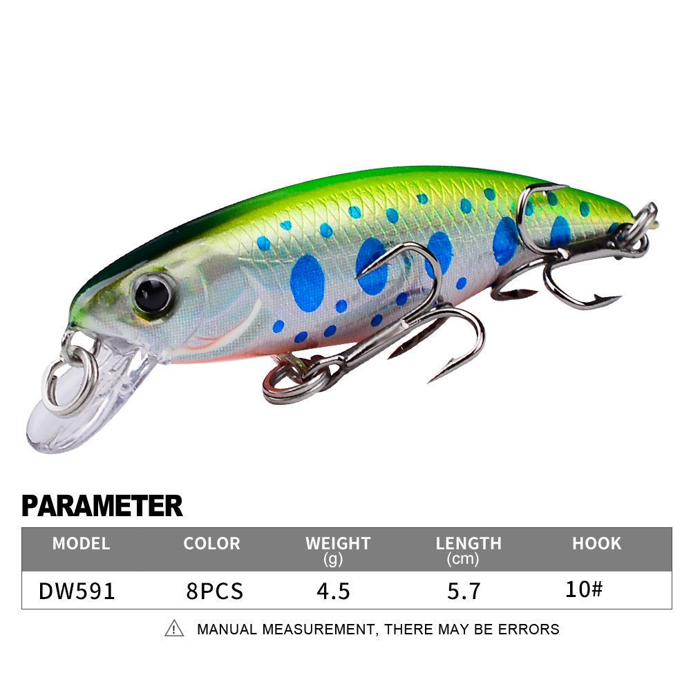 Buy PROBEROS Fishing Lures Pencil Baits - Hard Body Bait Wobbler with High  Carbon Hook 3D Life Like Eyes Lipless Minnow Artificial Bass Lure Set  Online at desertcartKUWAIT