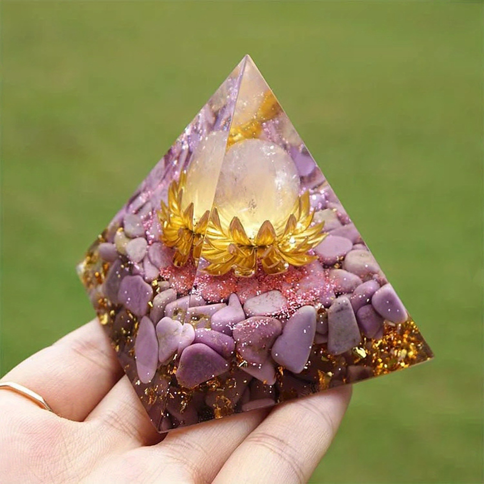 Seed Orgone Pyramid Positive Energy Crystal Pyramid - Temu