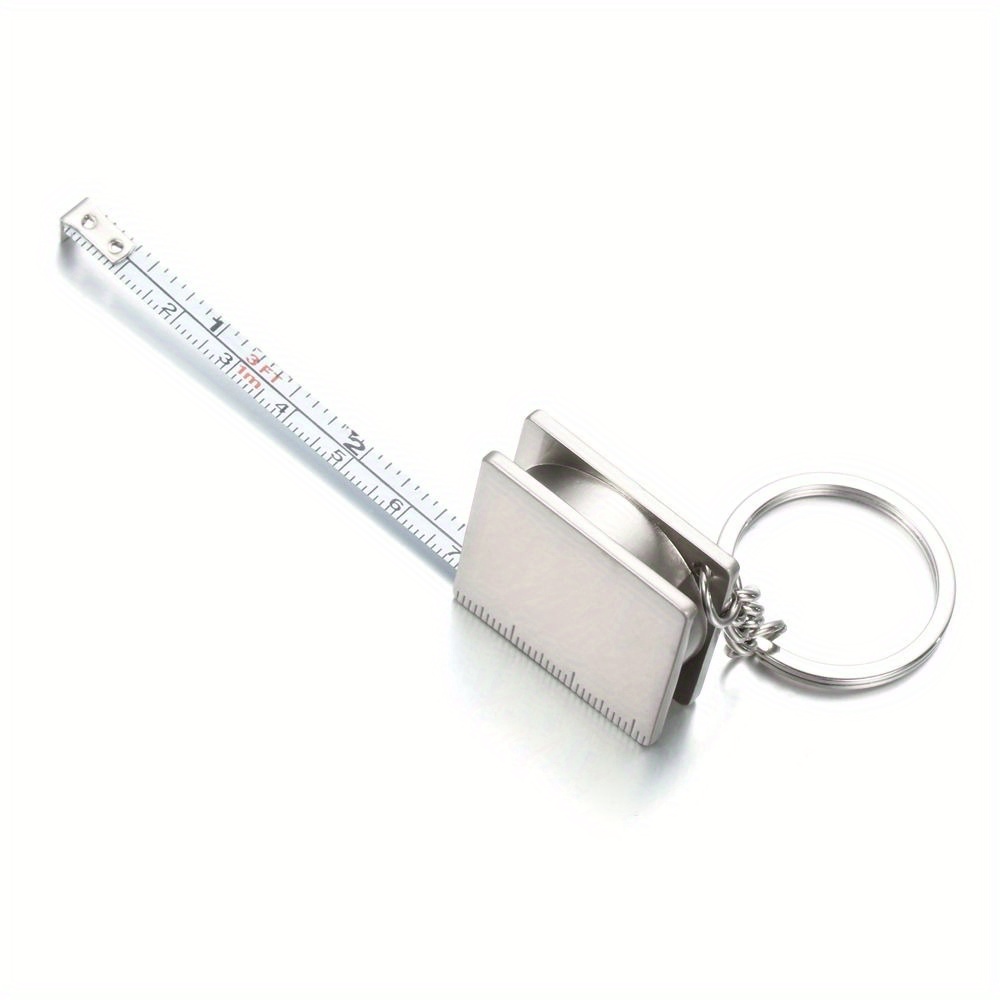 1pc Portable Measuring Ruler 39.37inch Keychain For Men, Automatic  Telescopic Square Small Tape Measure Keychain, Multi-purpose Small Steel  Ruler Keychain