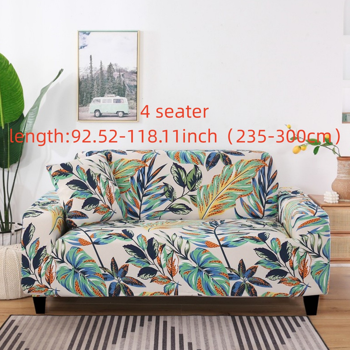 Stylish Printed Sofa Cover Matching Pillowcase Perfect Home - Temu