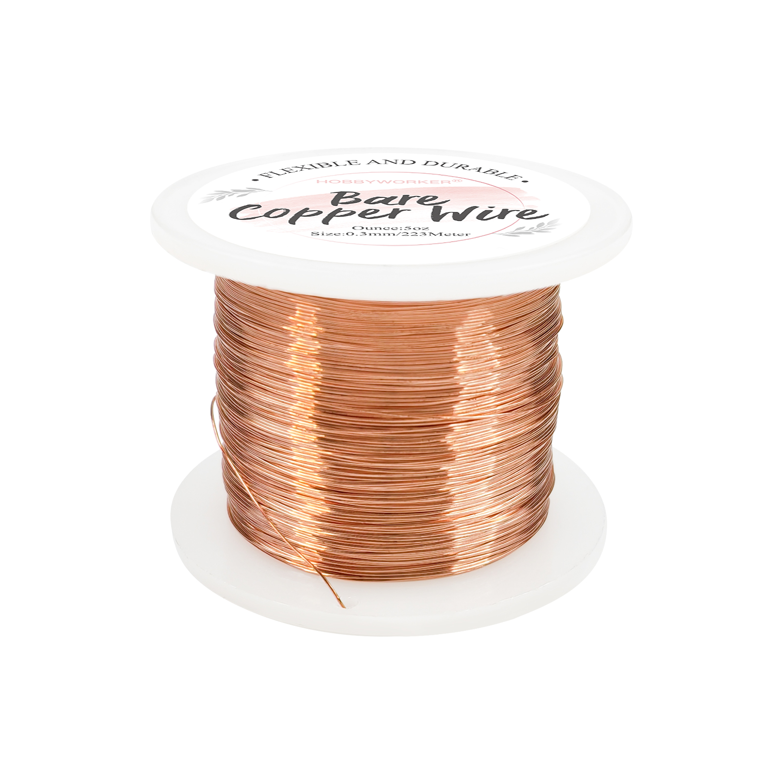 hobbyworker 28 gauge(0.3mm) copper craft wire