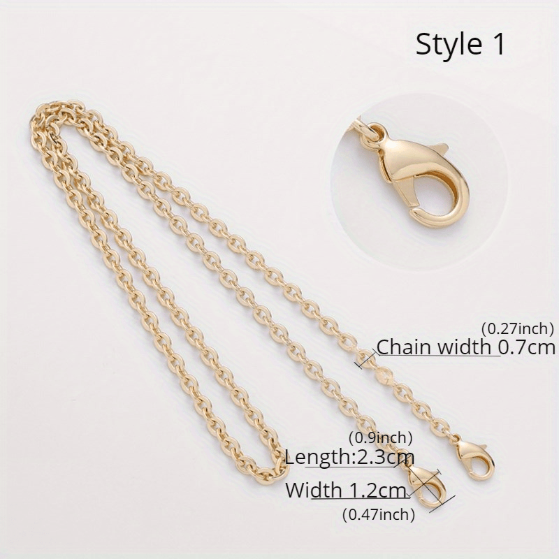 Golden Bag Chain Accessories Metal Extension Chains Underarm Crossbody  Shoulder Belt Replacement Bags Strap For Women's Bag