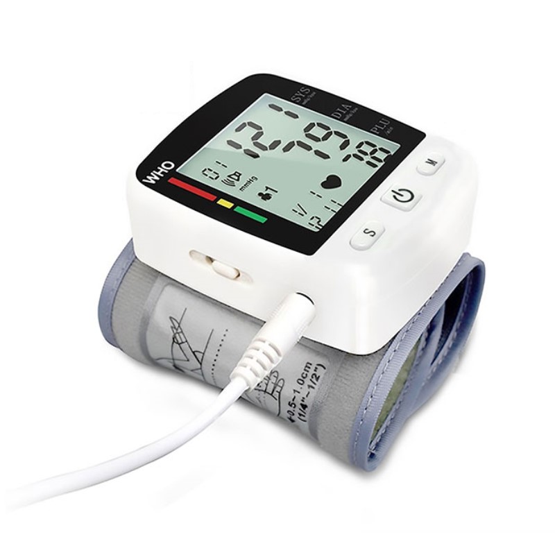 Led Rechargeable Wrist Blood Pressure Monitor Intelligent - Temu