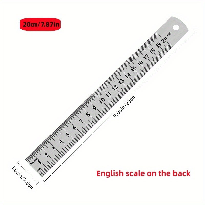 1 Pz 15 Cm 20 Cm 30 Cm 50 Cm Righello Dritto In Acciaio - Temu Italy