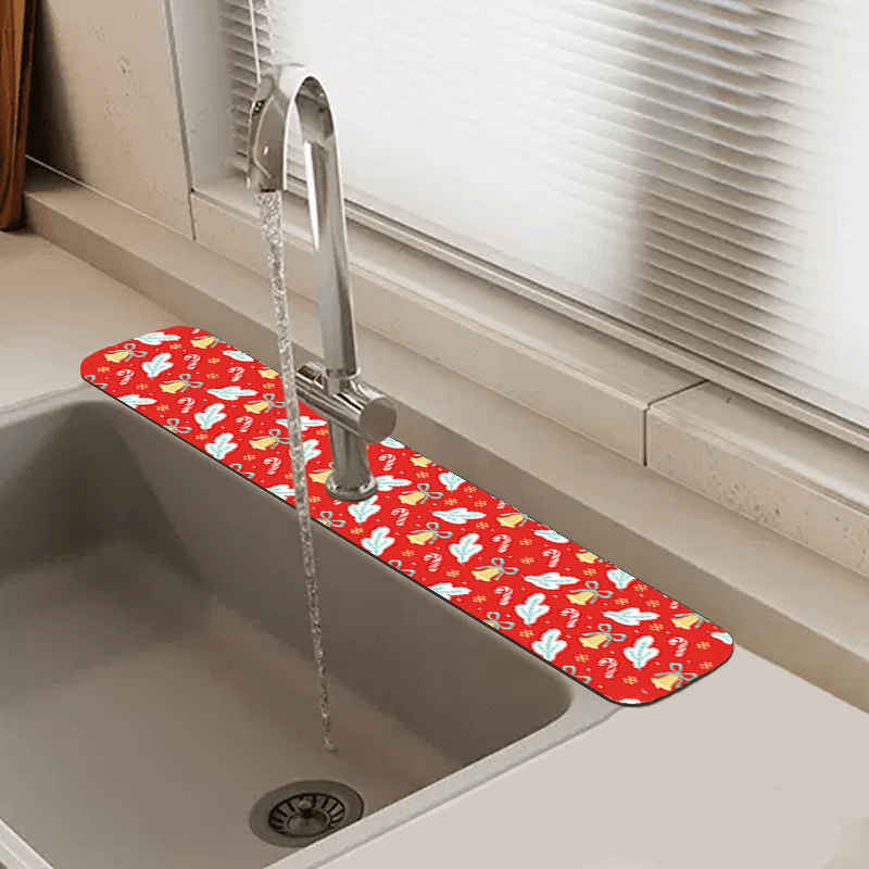 4Pcs Faucet Splash-proof Silicone Pad Sink Drain Pad-4 Color