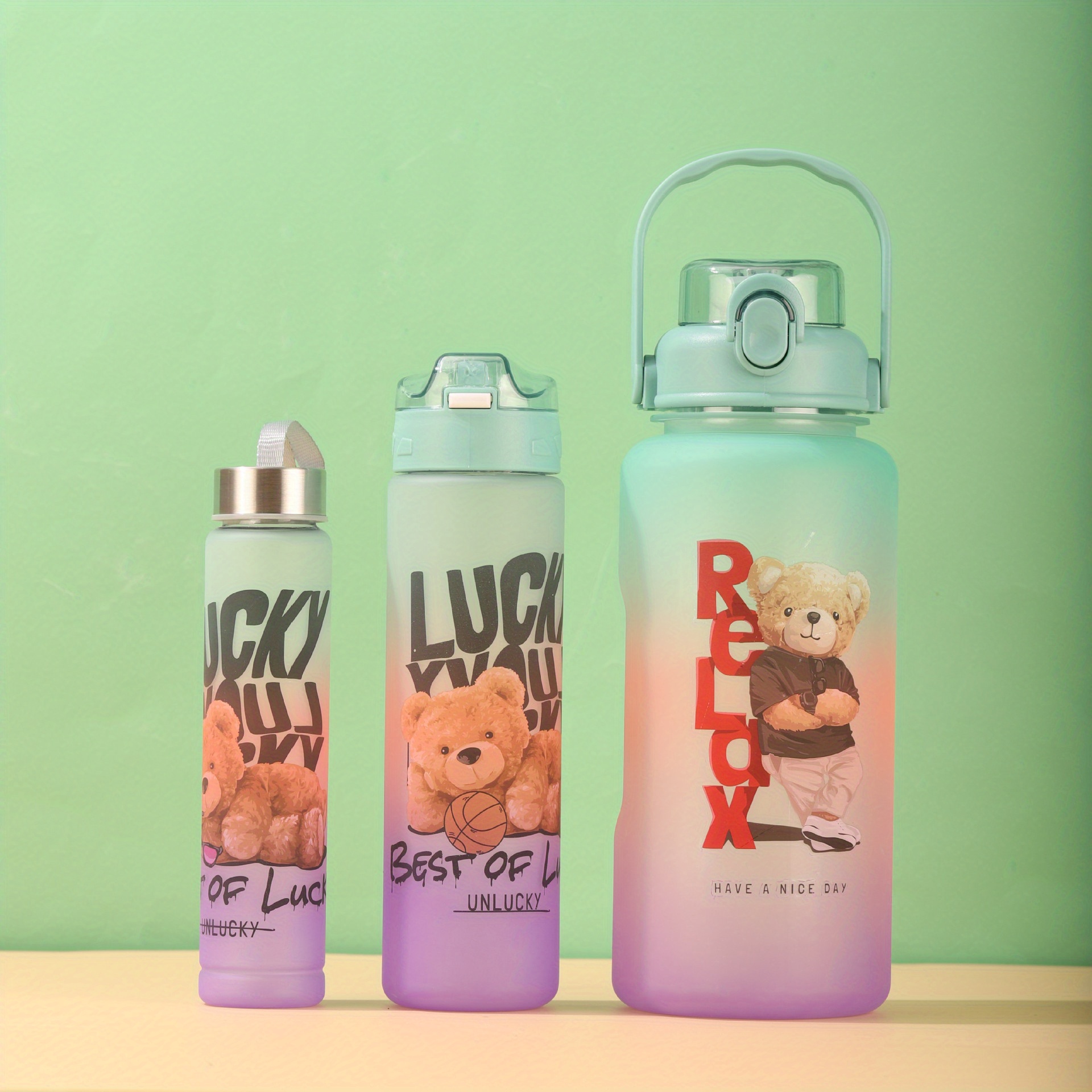 Water Bottles With Protective Sleeve Sports Motivational - Temu