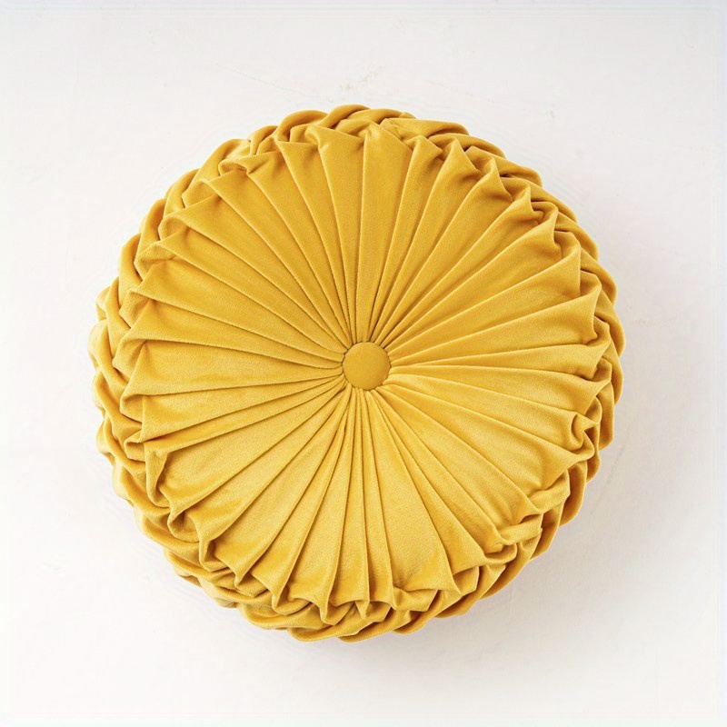 Velvet Pumpkin Round Cushion for Home Decor