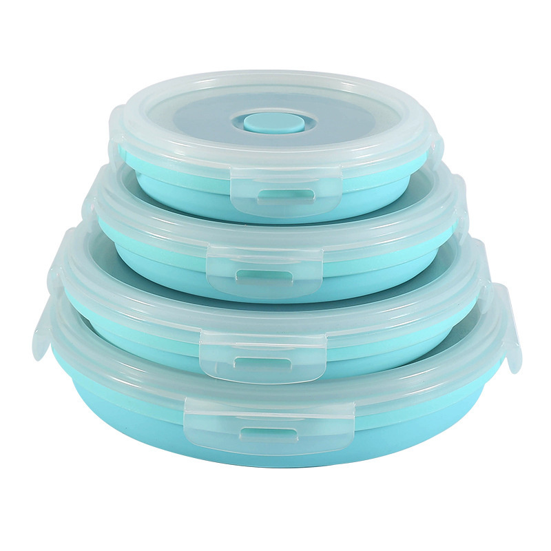 4pcs Foldable Lunch Box Leakproof Container for Teens & Wo