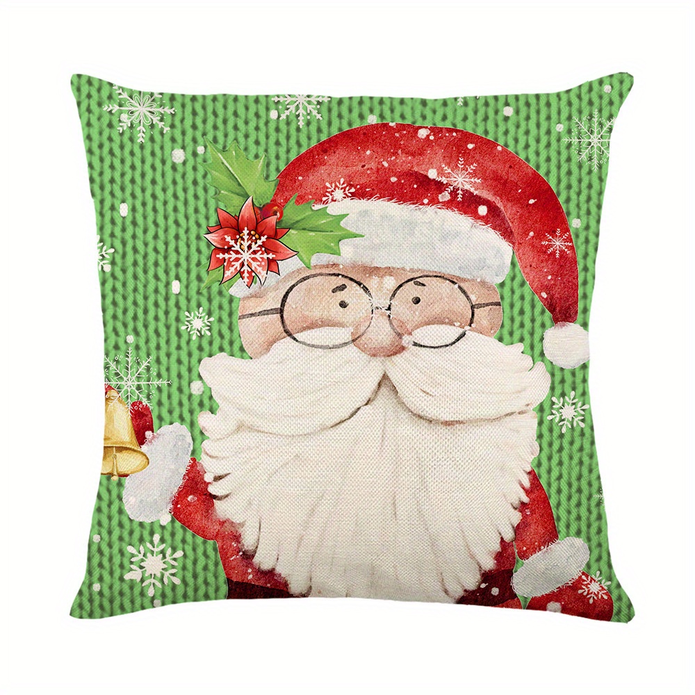 45x45CM Christmas Square Pillow Case Cartoon Santa Reindeer Gnome