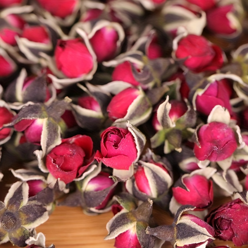 Fragrant Natural Deep Red Rose Buds Rose Petals - Temu