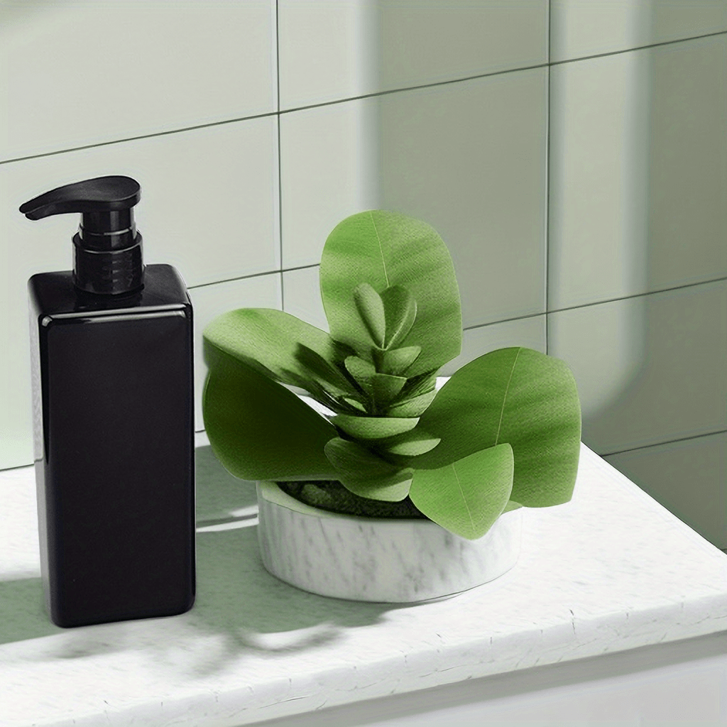 Press-type 500ml Shower Gel Bottle Flat Square Wash Care Divided Lotion Bottle Pet Plastic Shampoo Bottle