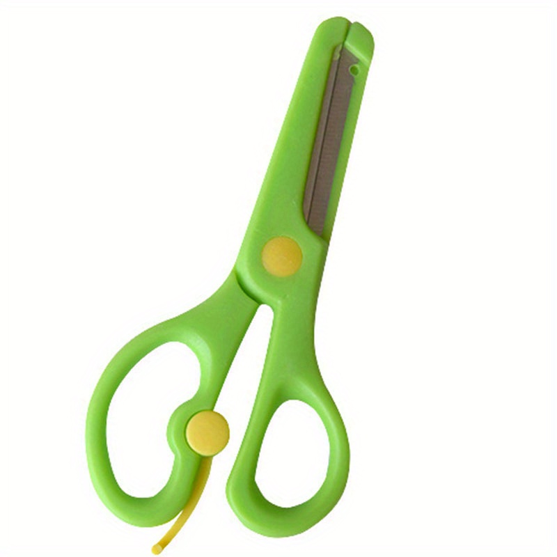 Macaron-Colored Safety Scissors With Spring Design For Diy