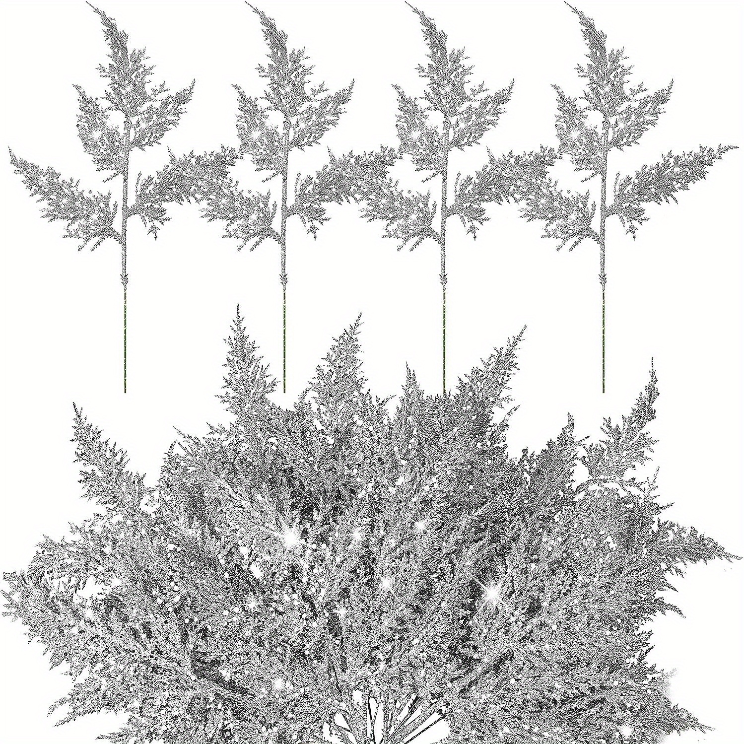 Christmas Artificial Pine Branches Faux Cedar Picks Floral - Temu