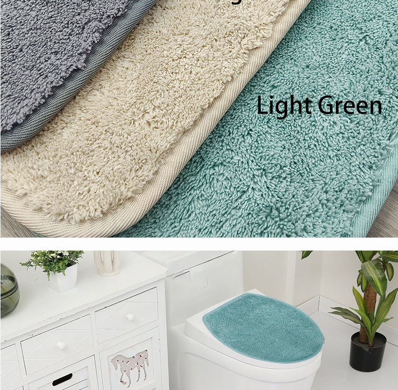 Soft Thick Water Absorbent Rectangular Non-Slip Solid Bath Rug – Homes Rugs