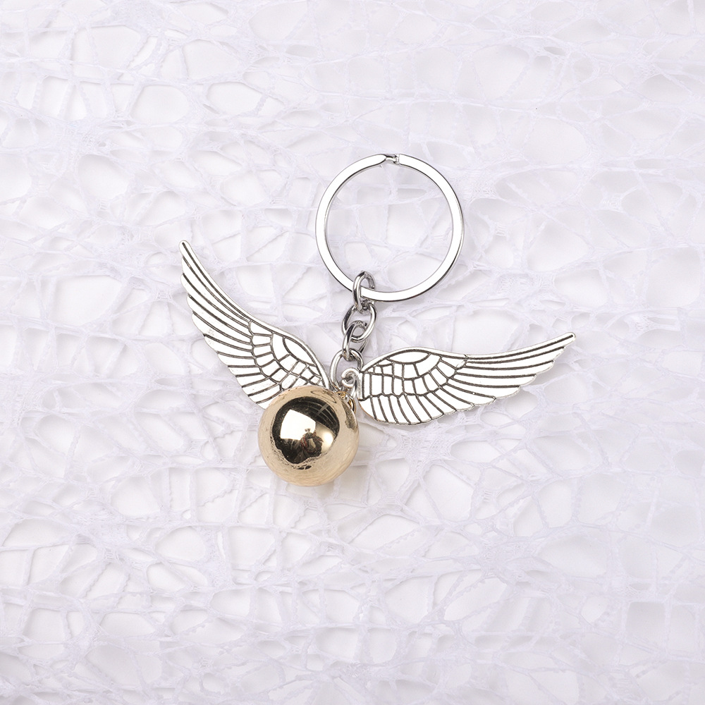 Romantic Double Flying Zinc Alloy Keychain For Men School Of - Temu