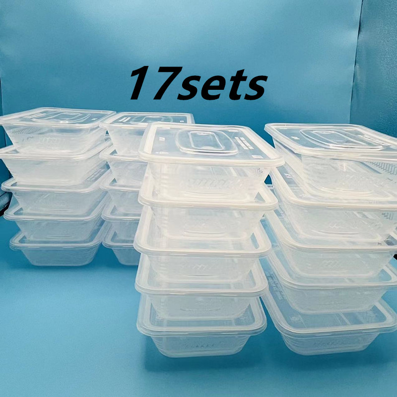 1pc Microwave Safe Transparent Plastic Lunch Box, Salad & Fruit