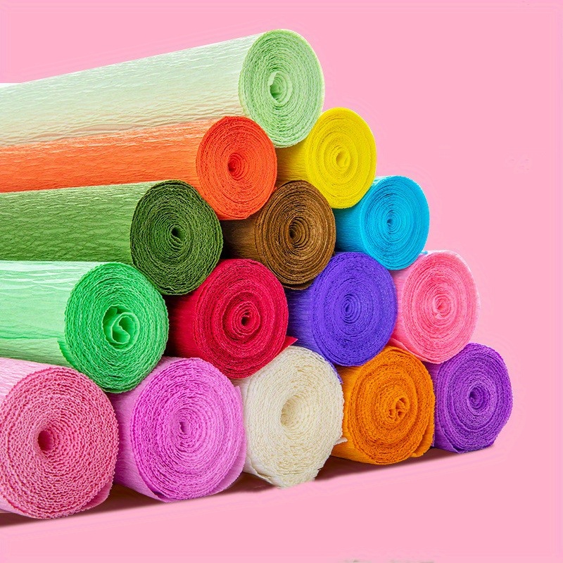 50x250cm Colored Crepe Paper Roll Origami Crinkled Crepe Paper Craft DIY  Flowers Decoration Gift Wrapping Thickened Paper Craft - AliExpress