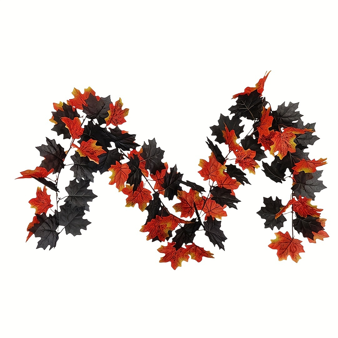 Fall Decor Black Garland Black Decorations Halloween Garland - Temu