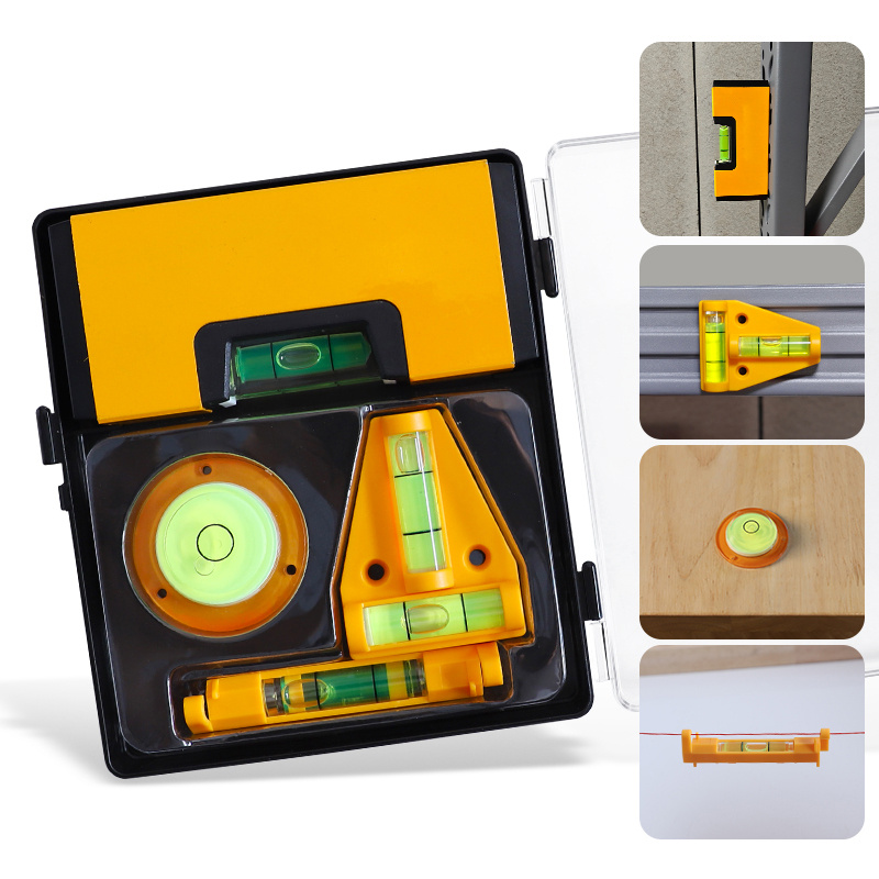 Acheter Mini ensemble d'outils de niveau 4 en 1, petit niveau à bulle  Portable, niveau de poche magnétique, niveau T, niveau à cordes