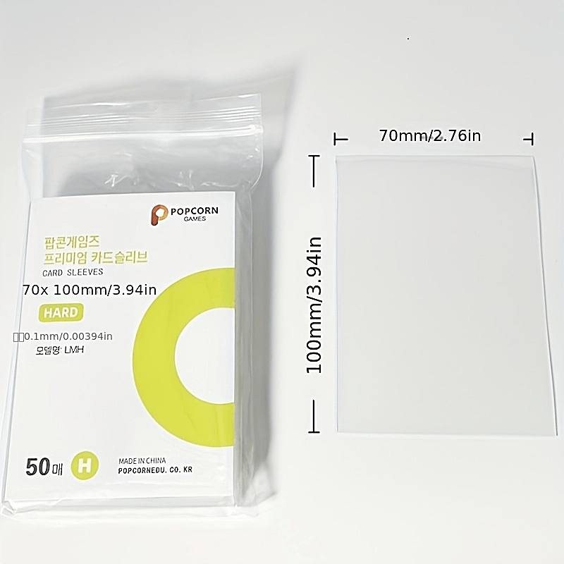 50pcs Original Korea Card Sleeves Clear Acid free-No CPP HARD 3 Inch  Photocard Holographic Protector Film Album Binder