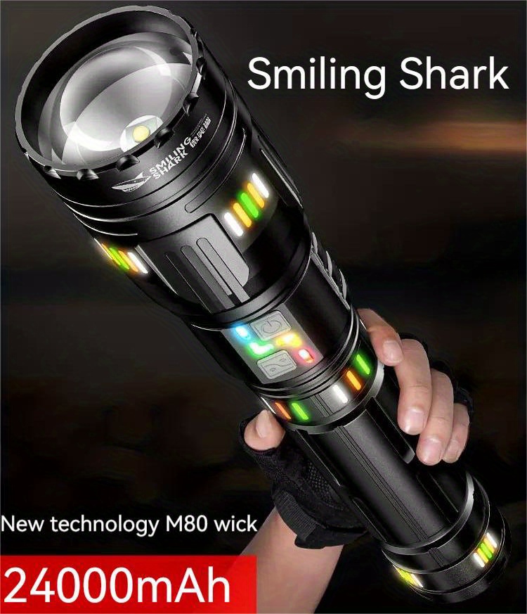 Super Bright Zoomable Flashlight Portable Multi functional - Temu