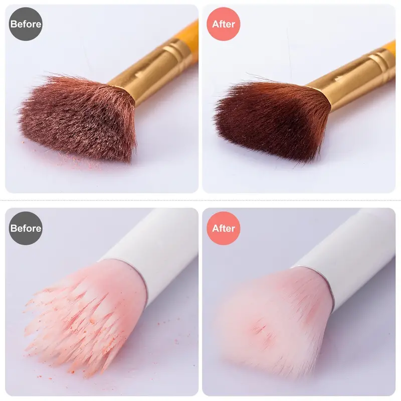 electric makeup brush cleaner machine portable automatic usb cosmetic brushes cleaner for all size beauty makeup brush set liquid foundation contour eyeshadow blush brush details 5