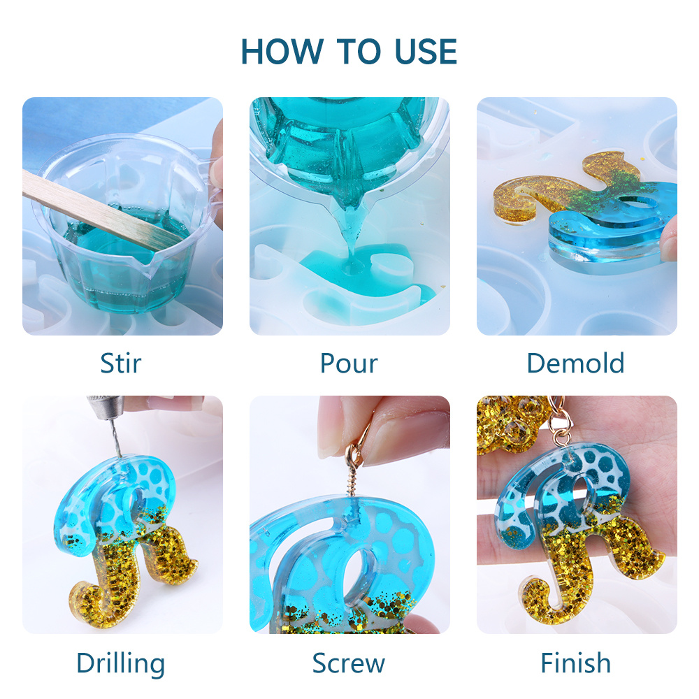 Ditya Crafts Resin kit for Beginners Keychain Making Kit , Silicone Moulds  Pendant, Jewelry , Key Chain Mould