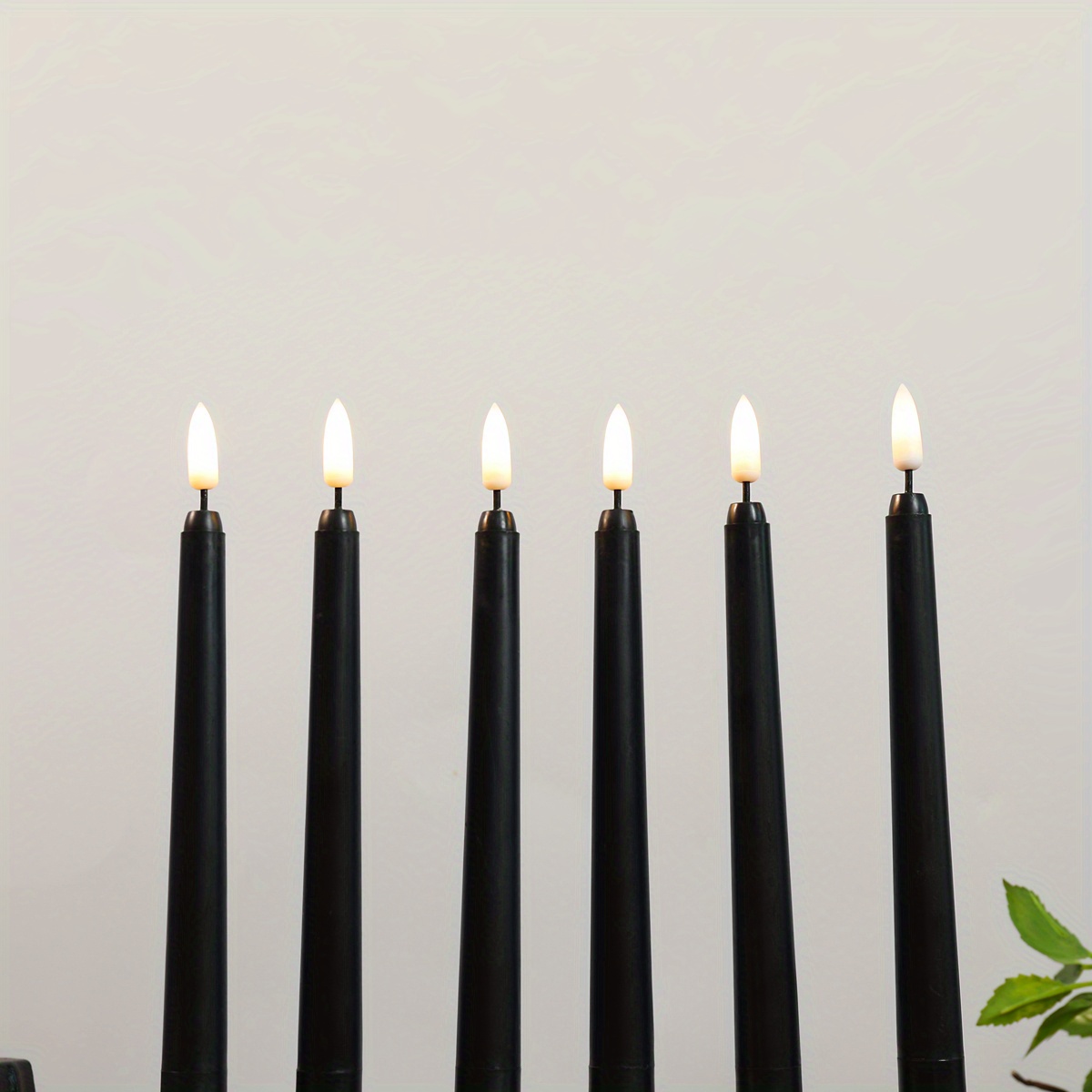 Black Led Long Pole Electronic Candle Light Yellow Light - Temu