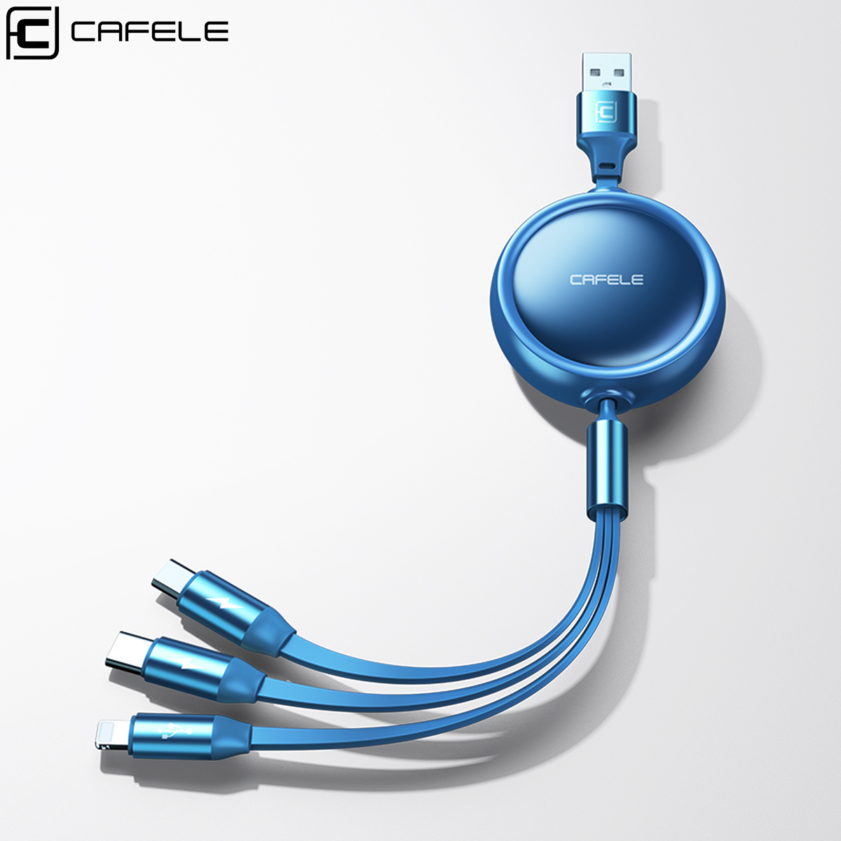 Cafele Câble de charge multi rétractable [2023 Enhanced Multi] Cordon de  charge rapide 3 en 1 Câble chargeur de téléphone portable multiple de 4ft  avec Micro USB de type C