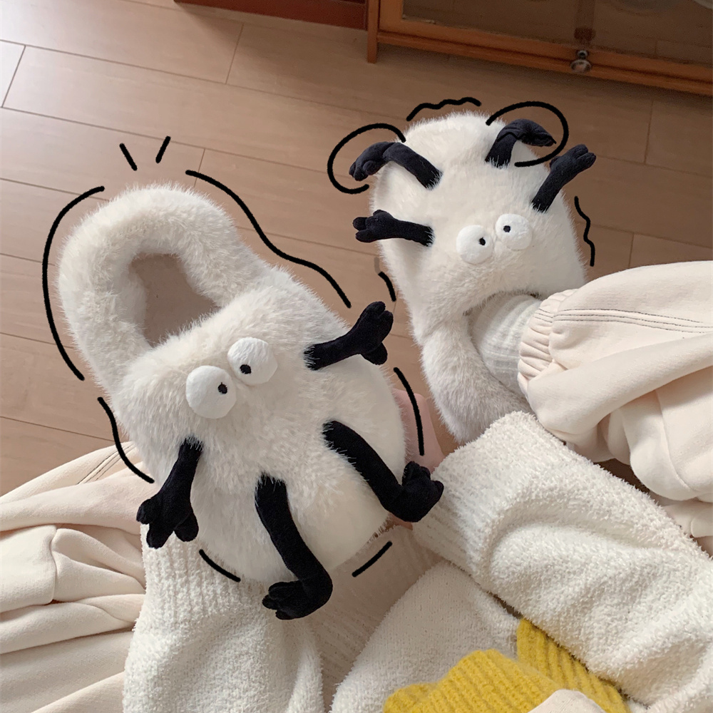 Funny Cartoon Fuzzy Novelty Slippers Slip Soft Sole Platform - Temu