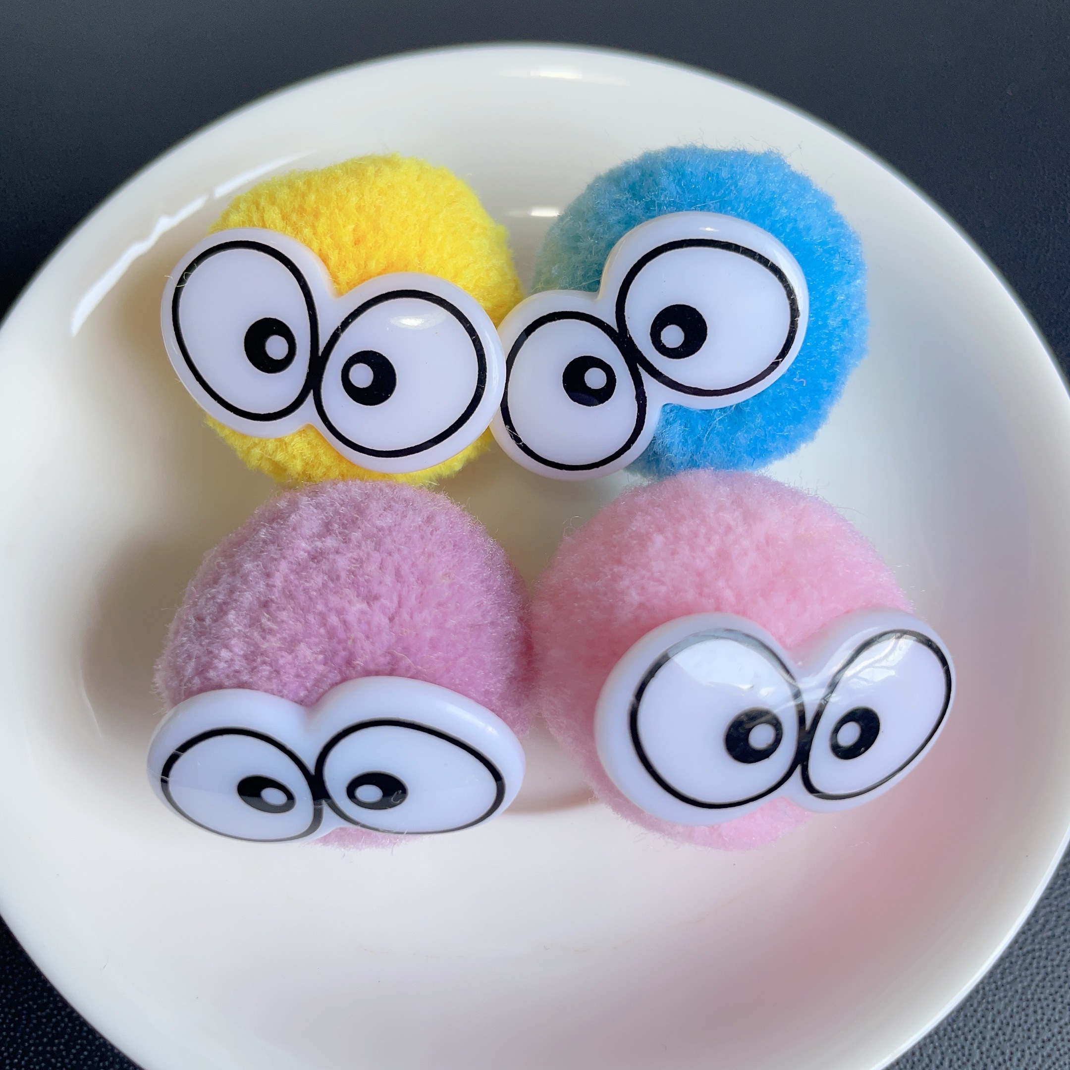 DIY Candy Color Plush Ball Shoes Charms for Croc Furry Ball Cute