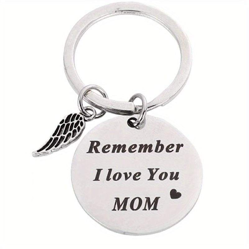 To My Son Keychain Mom To Son Cute Metal Key Chain Ring Necklace Pendant  Graduation Day Birthday Party Gift For Son Teen Boys - Temu