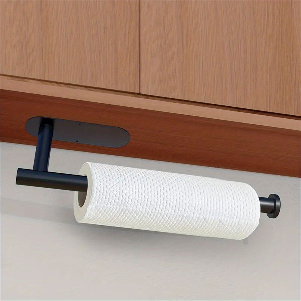 Kitchen Punching-free Tissue Rack Under Cabinet, Metal Roll, Kitchen  Storage Rack, Wall-mounted Single Hand Operable Paper Towel Holder Under  Cabinet With Damping Effect For Kitchen Bathroom, Storage Supplies, Home  And Kitchen Supplies 