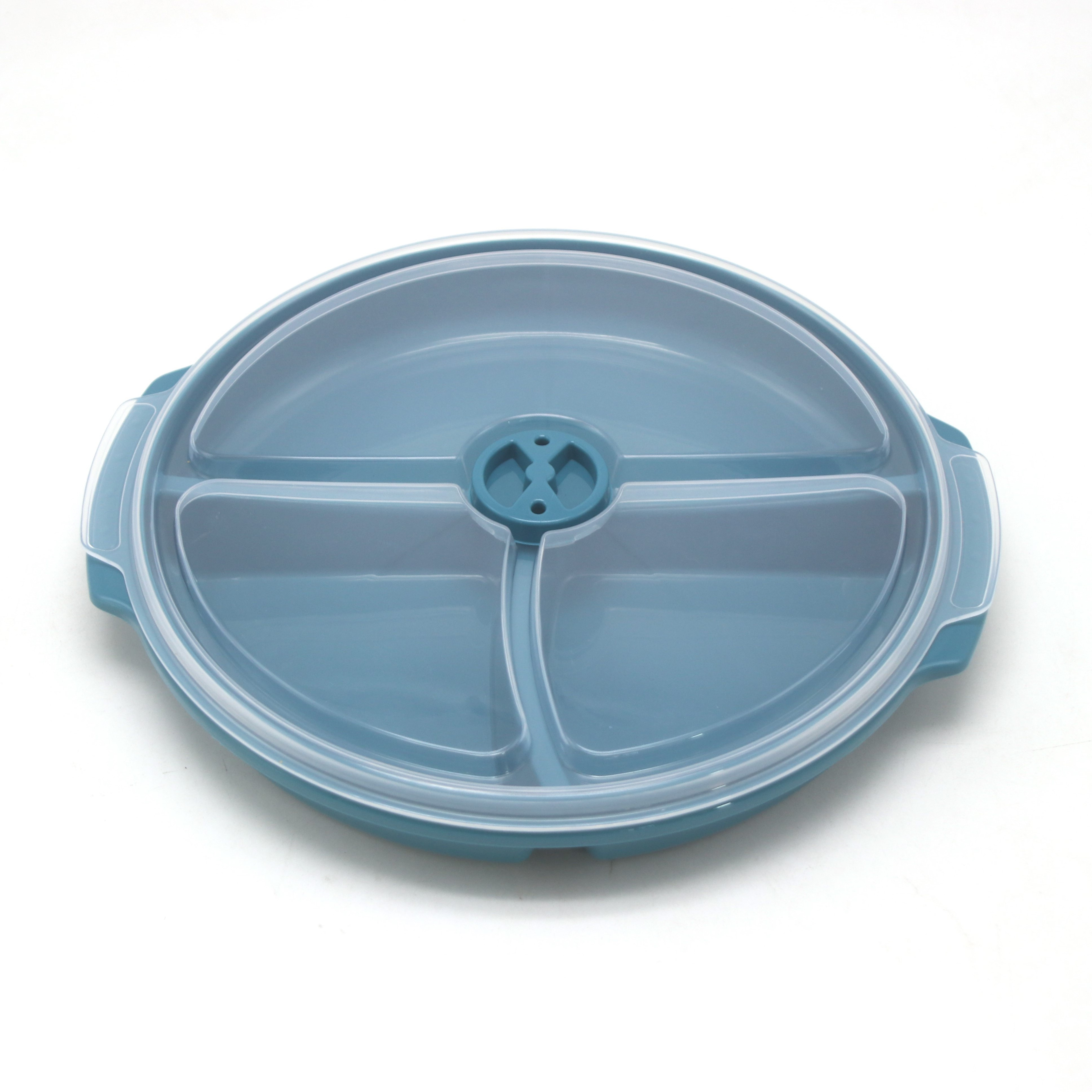 Reusable Round Bento Box With Divided Plates And Lid - Perfect For Healthy  Meals On The Go - Temu