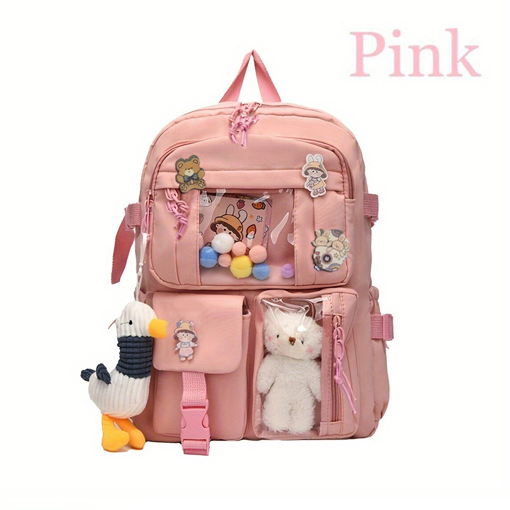 Waterproof School Backpack For Girls Four Badges