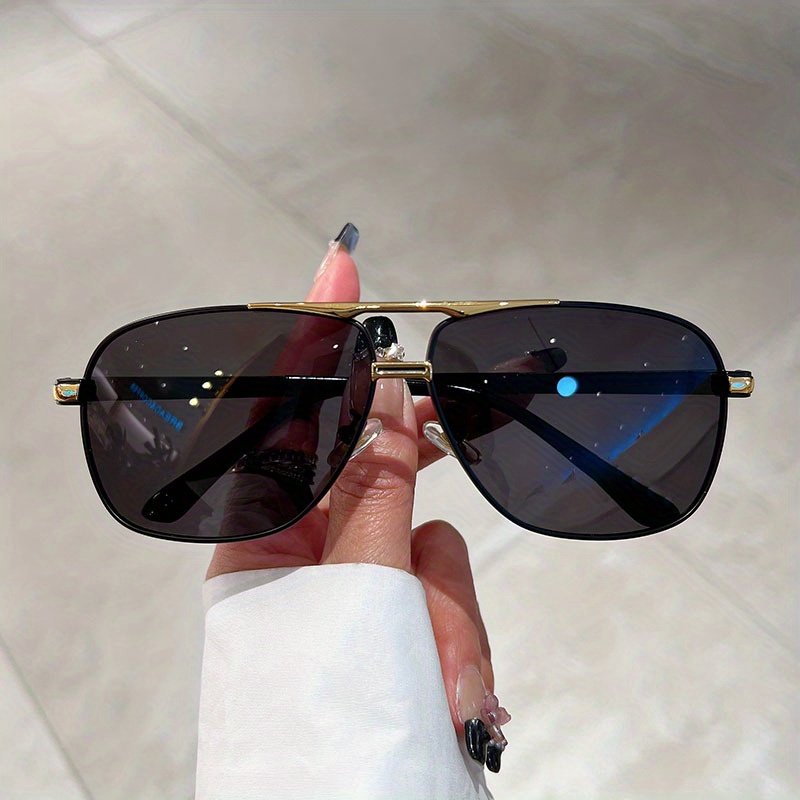 Polarized Photochromic Sunglasses for Women Men Retro Double Bridge Aviator UV400 Shades Driving Night Vision Glasses,Temu