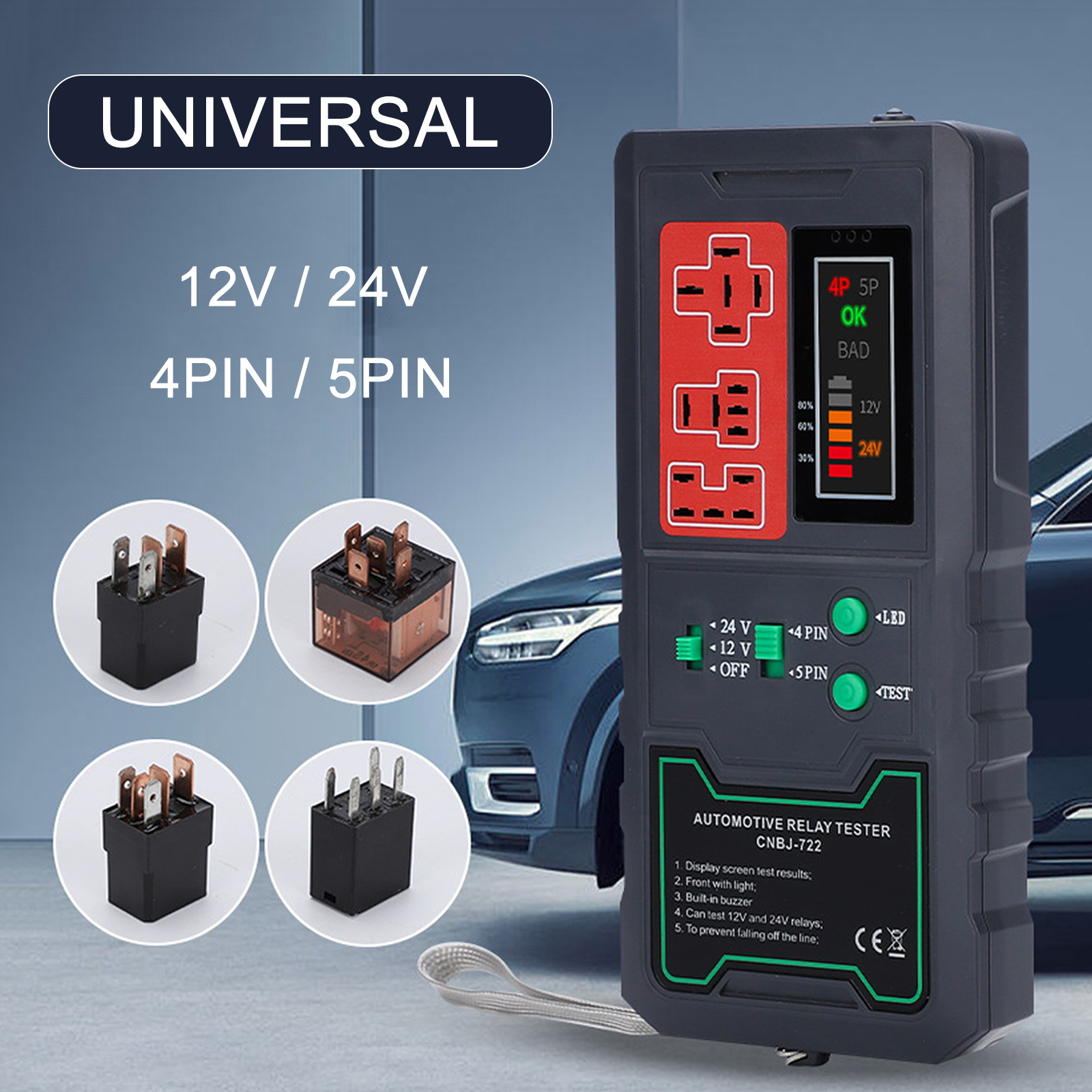Testeur de relais 12v Universal Electronic Automotive Car Circuit