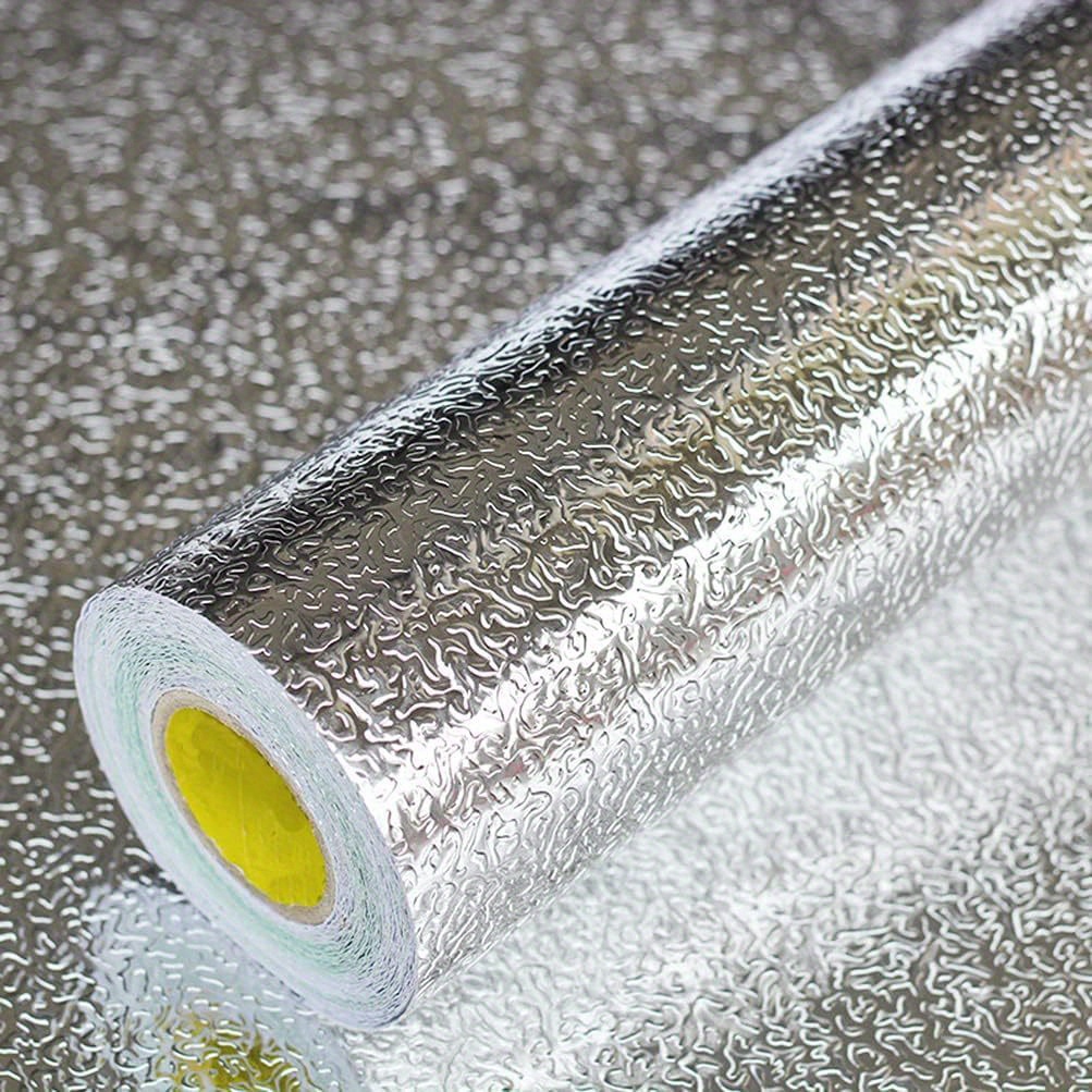 Selbstklebende Aluminiumfolie Küchenschrank Wandaufkleber Tapete