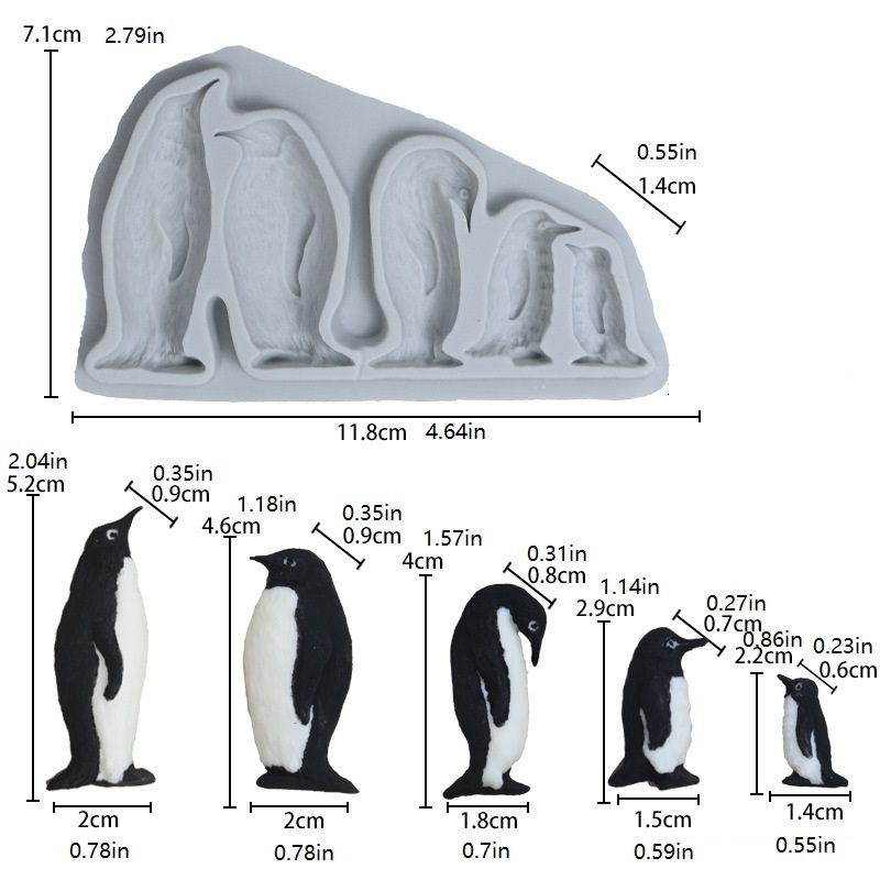 Penguin Silicone Mold Candle Mold Soap Mold Clay Mold For Diy - Temu United  Arab Emirates