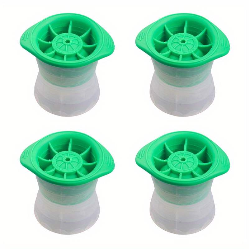 Sohindel Silicone Ice Cube Tray Sphere Round Ice Ball Maker, Ice Balls Mould for Chilled Drinks Whiskey Cocktails - Green