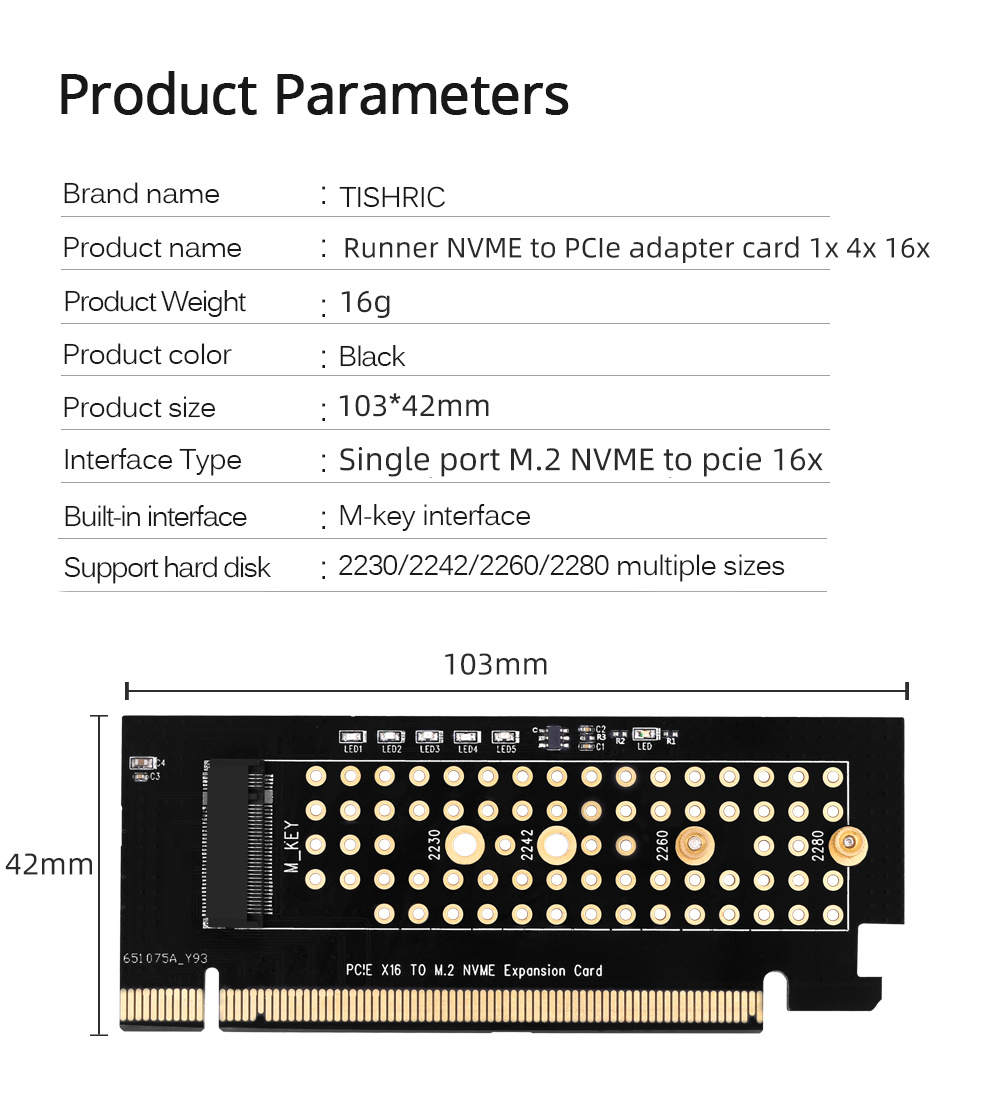 Tishric Pcie Card Adapter M.2 Ssd Gen4 Pcie 4.0 X4 - Temu