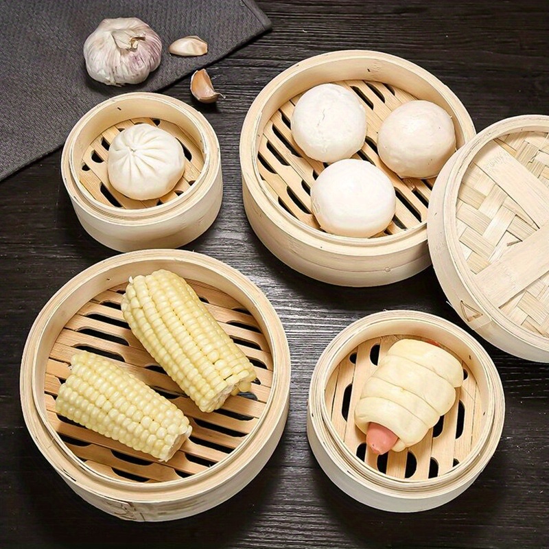 Bamboo Steamer Basket Food Steamer Pot Natural Veggie - Temu