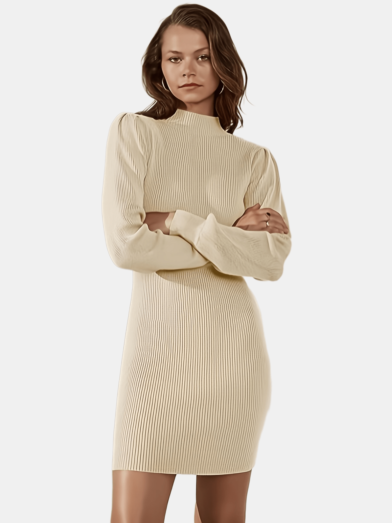 womens casual turtleneck long sleeve mini sweater dress - Temu